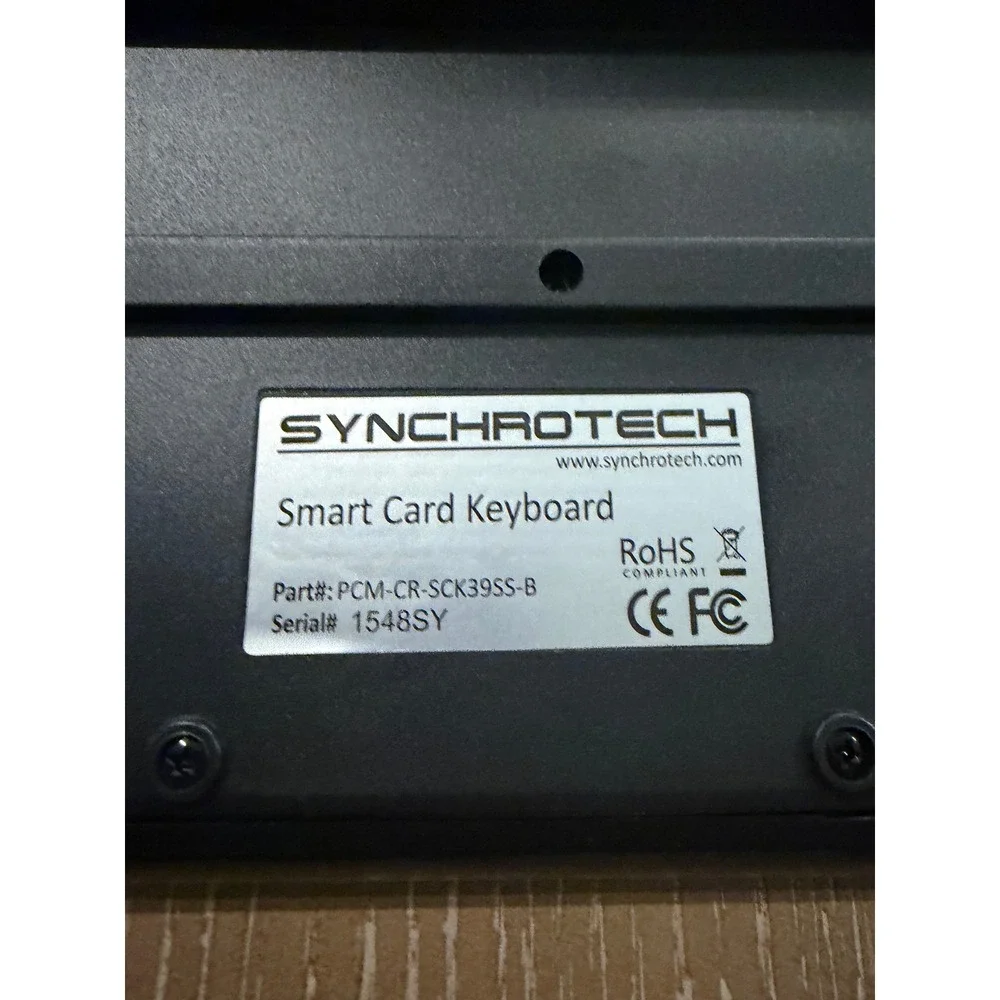 SynchroTech USB Wired Keyboard 104 Keys Smart Card Reader‎ POS Comercial Use